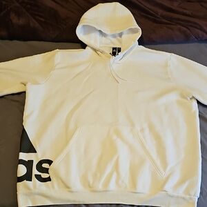 Adidas White Hoodie Sweatshirt Pullover